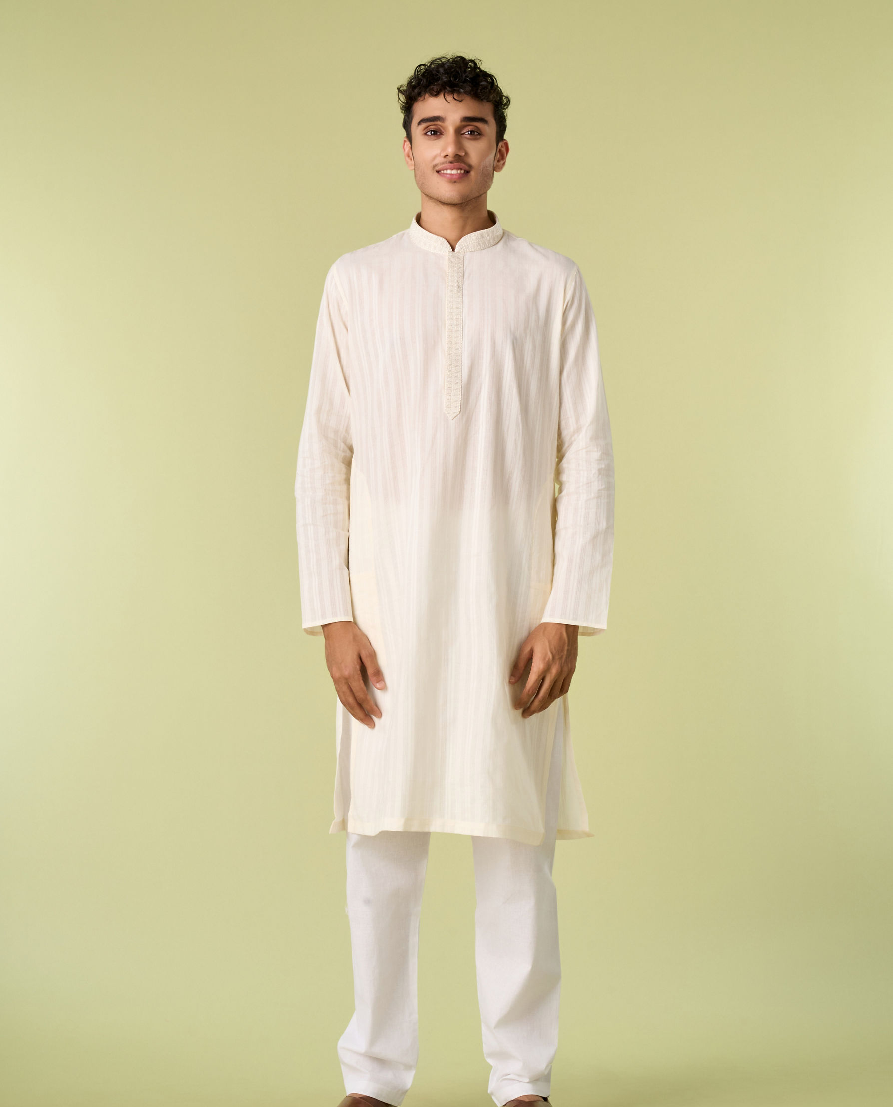Diwas Men Cotton Purity Cream Kurta