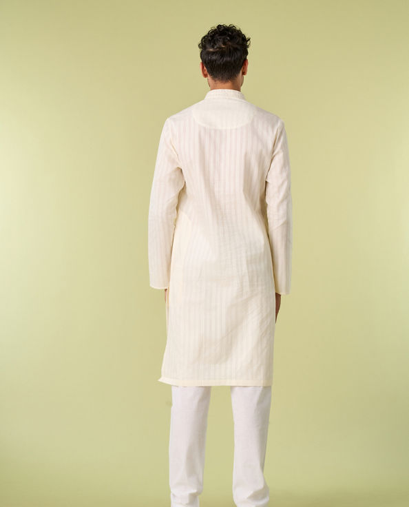 Diwas Men Cotton Purity Cream Kurta