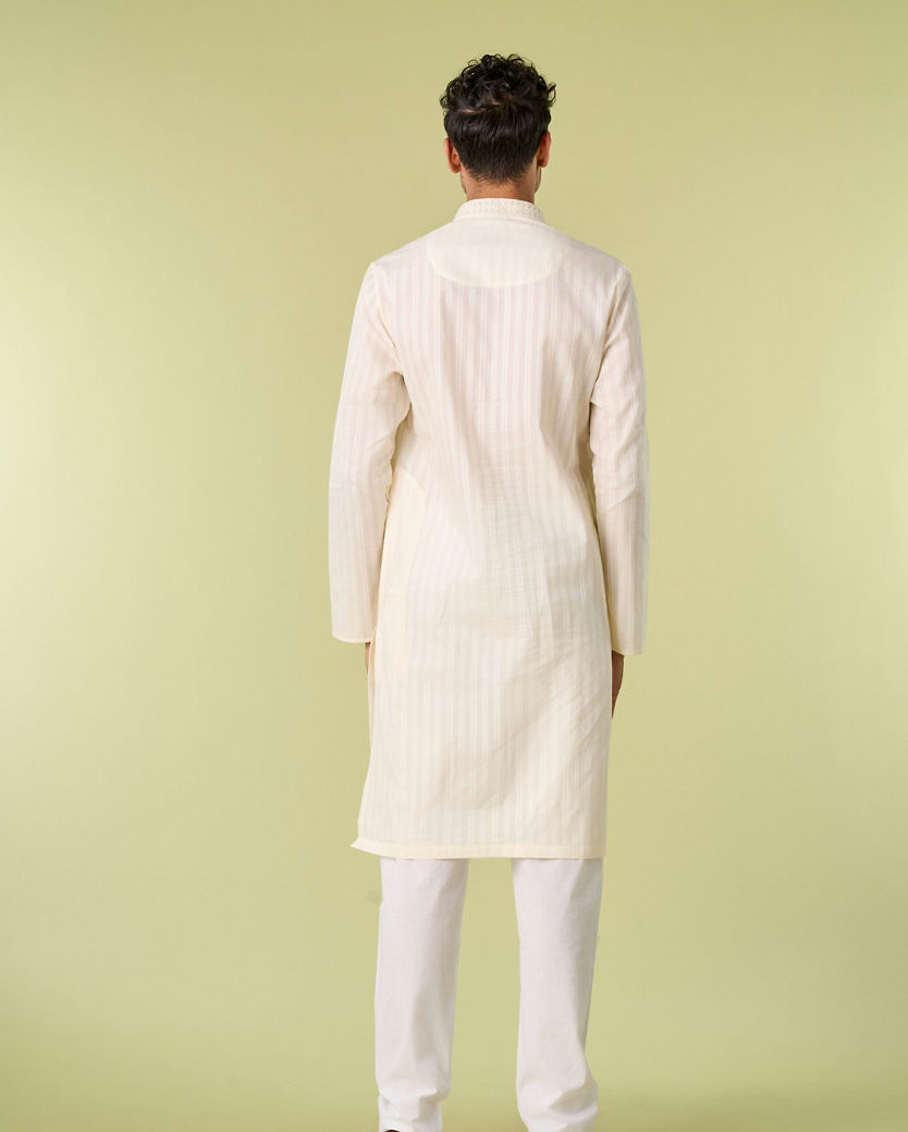 Diwas Men Cotton Purity Cream Kurta