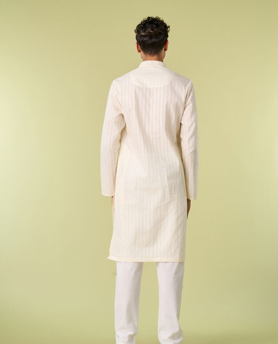 Diwas Men Cotton Purity Cream Kurta