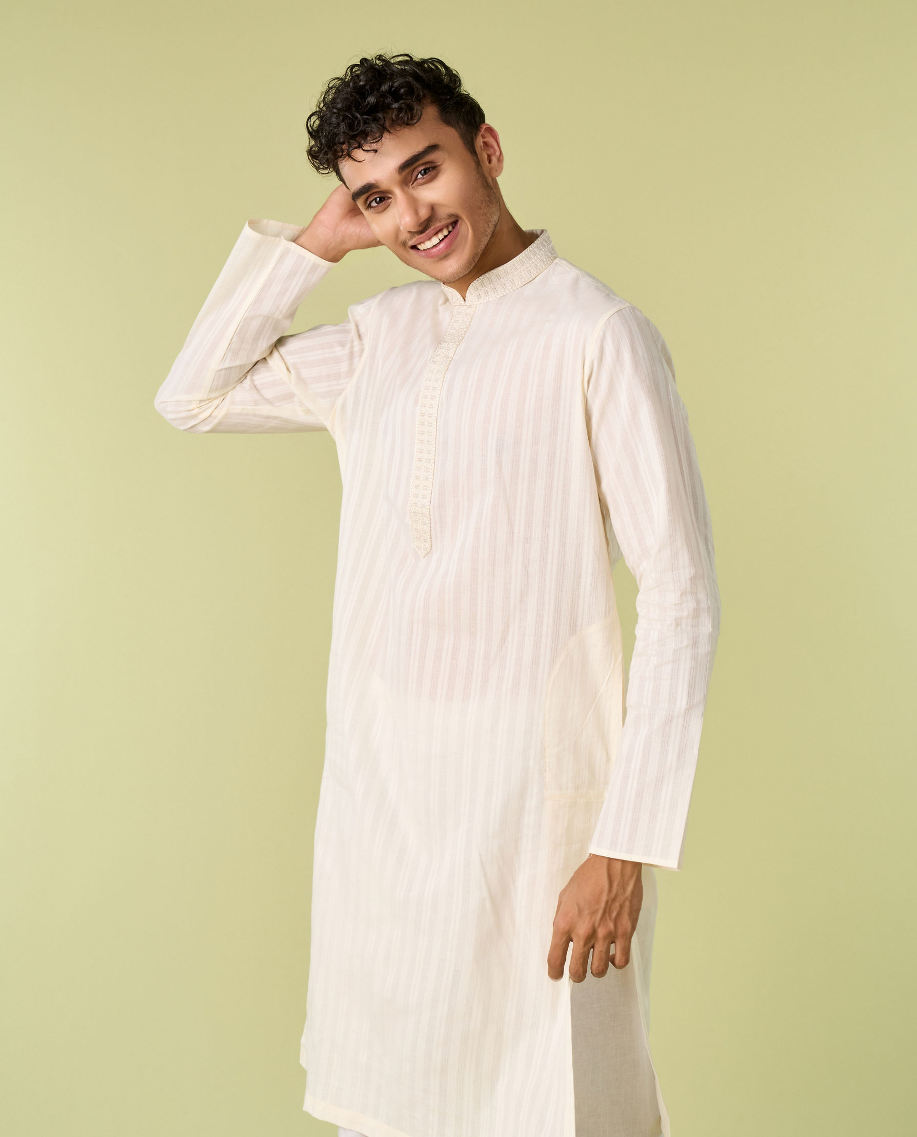Diwas Men Cotton Purity Cream Kurta