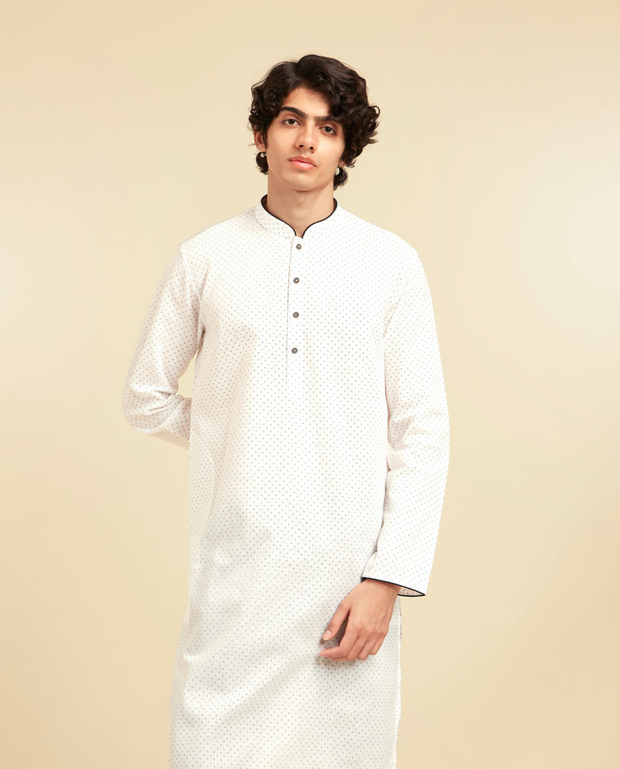 Diwas Men White Cotton Celebration Kurta