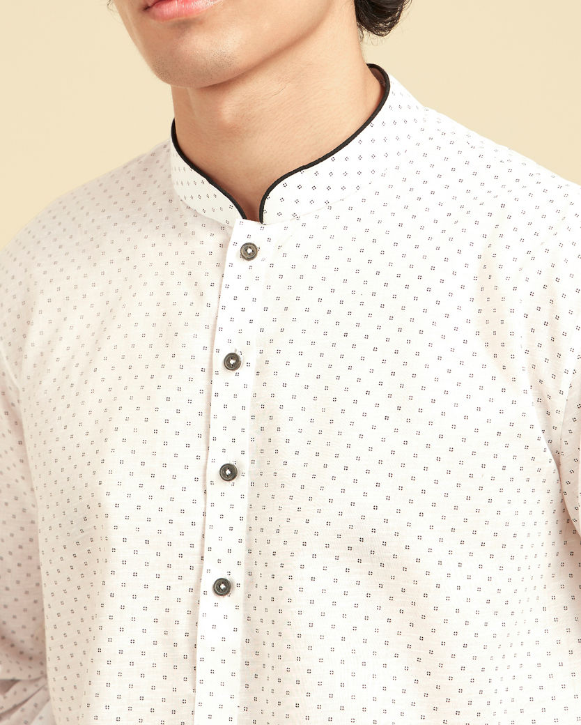 Diwas Men White Cotton Celebration Kurta