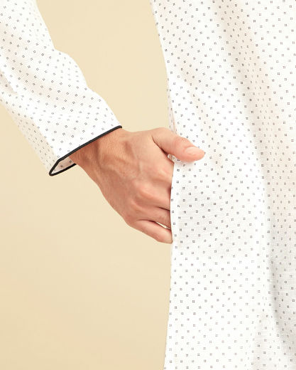 Diwas Men White Cotton Celebration Kurta