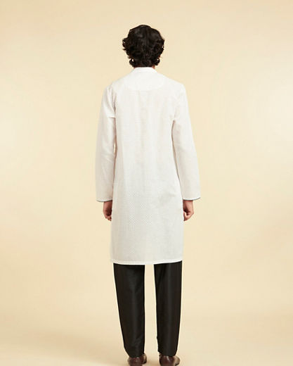 Diwas Men White Cotton Celebration Kurta
