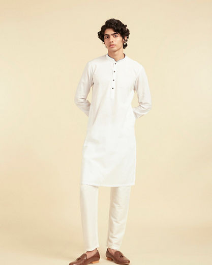 Diwas Men Elegant White Kurta