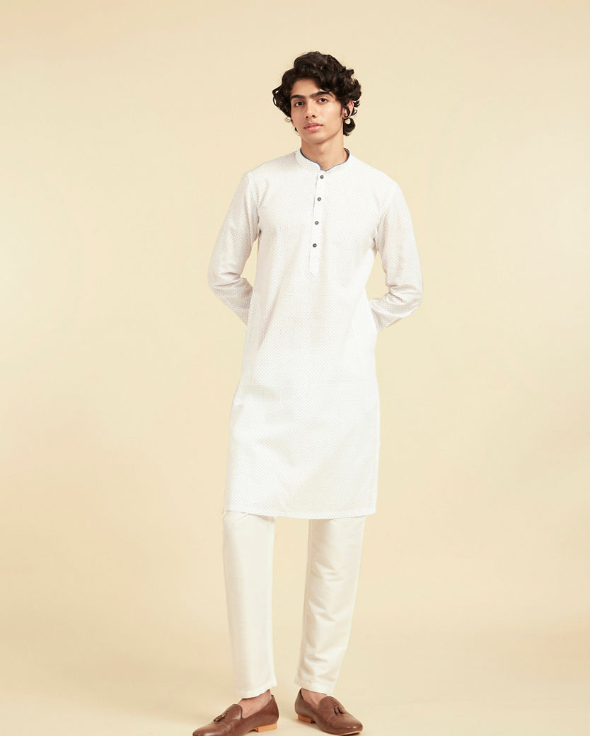 Diwas Men Elegant White Kurta