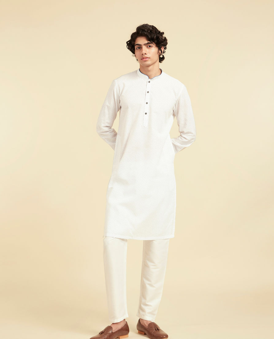 Diwas Men Elegant White Kurta