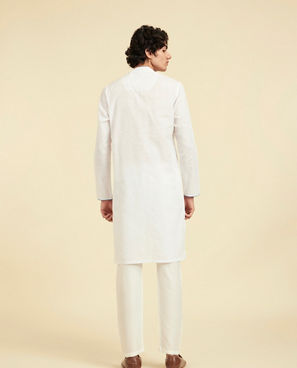Diwas Men Elegant White Kurta