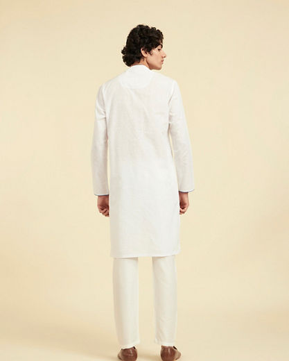 Diwas Men Elegant White Kurta