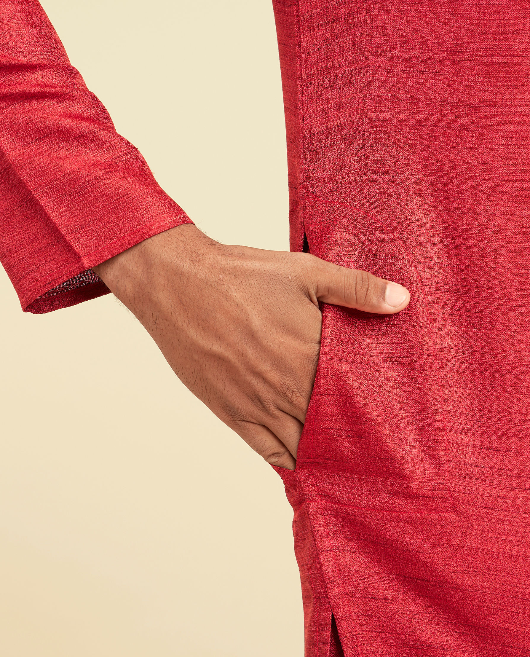Diwas Men Radiant Red Festive Kurta