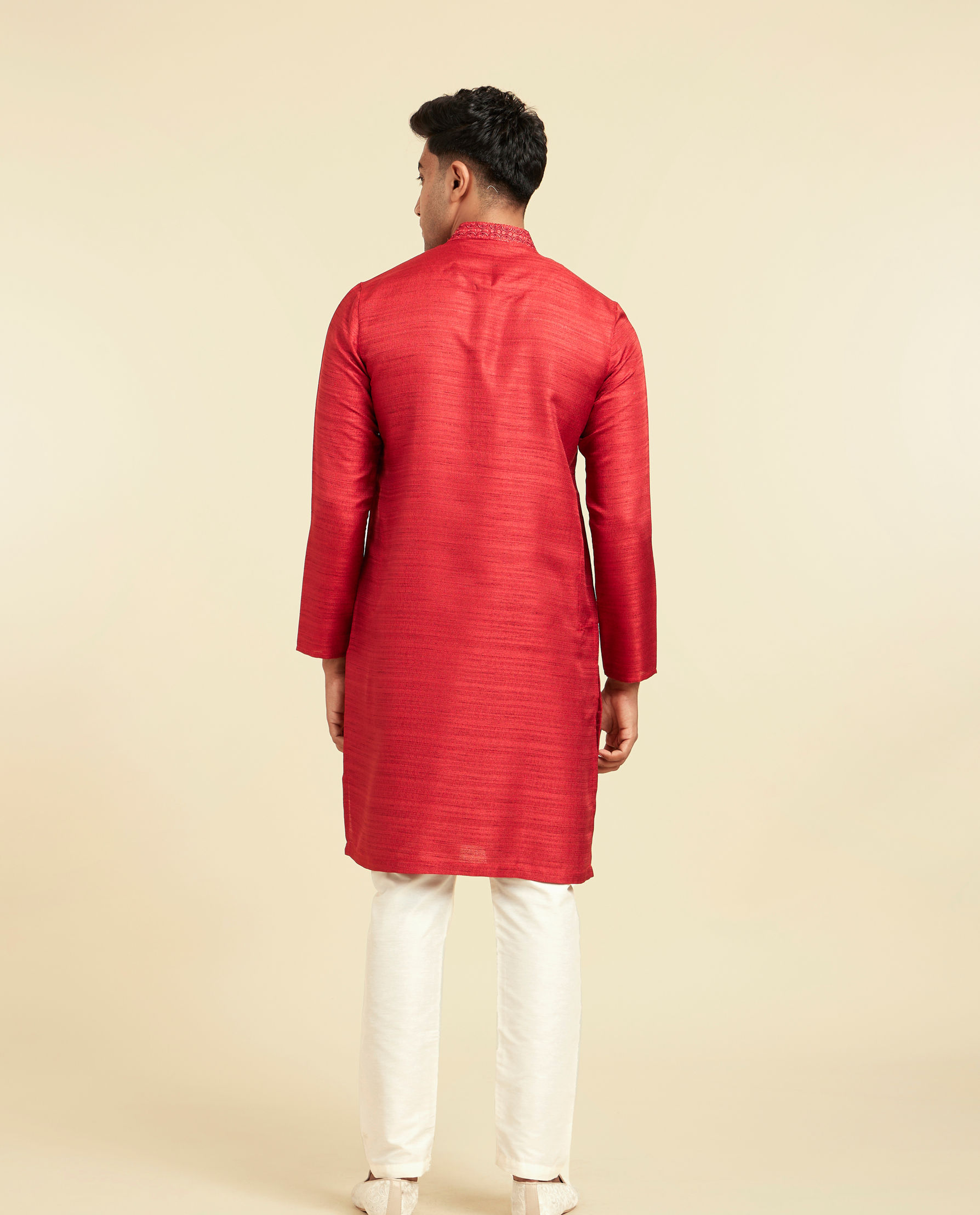 Diwas Men Radiant Red Festive Kurta