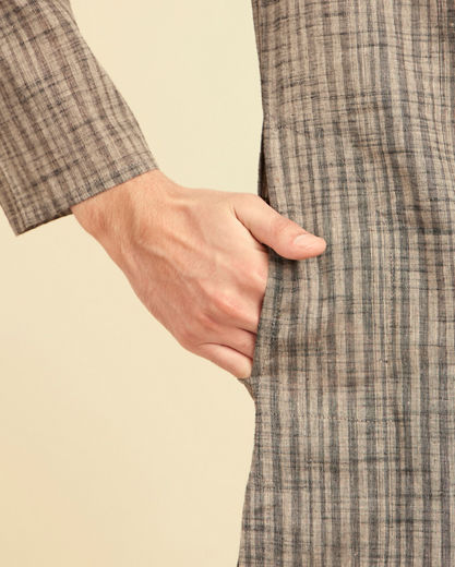 Diwas Men Olive Green Festive Kurta