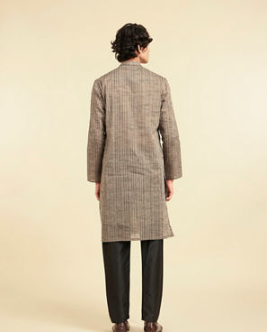 Diwas Men Olive Green Festive Kurta