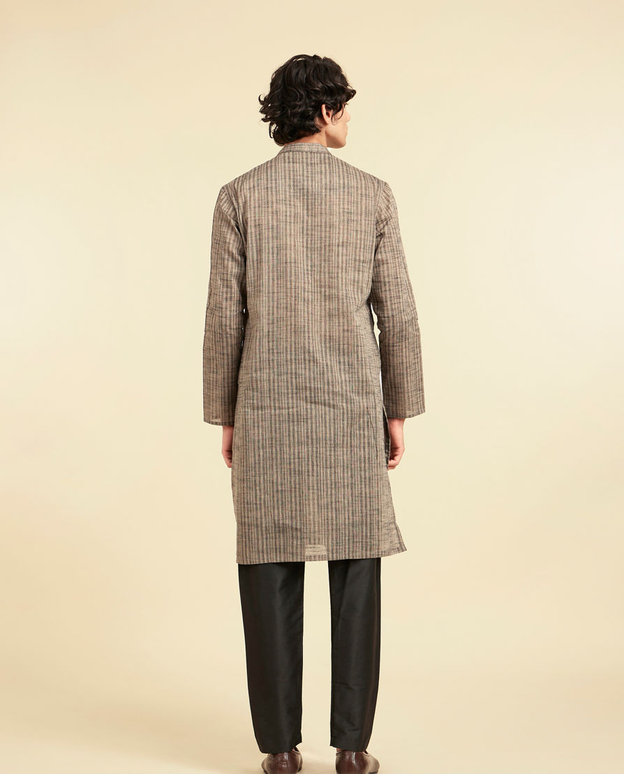 Diwas Men Olive Green Festive Kurta