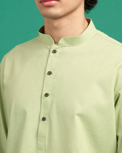 Diwas Men Light Mid Green Elegance Kurta