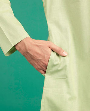 Diwas Men Light Mid Green Elegance Kurta