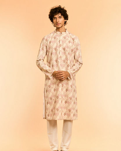 Diwas Men Cream Charm Cotton Kurta
