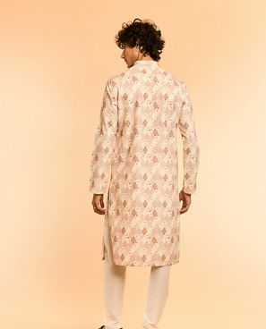 Diwas Men Cream Charm Cotton Kurta