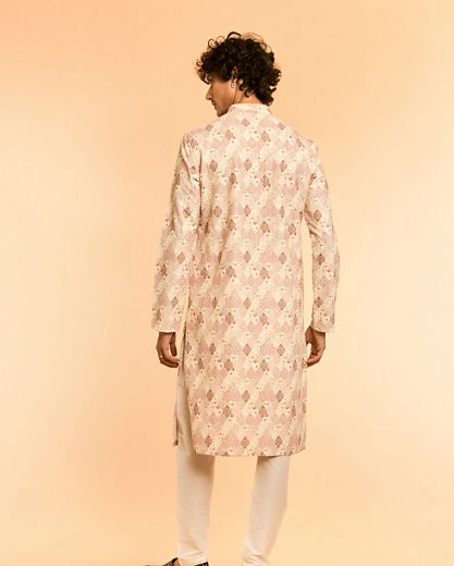 Diwas Men Cream Charm Cotton Kurta