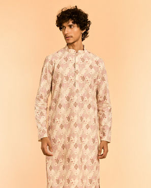 Diwas Men Cream Charm Cotton Kurta