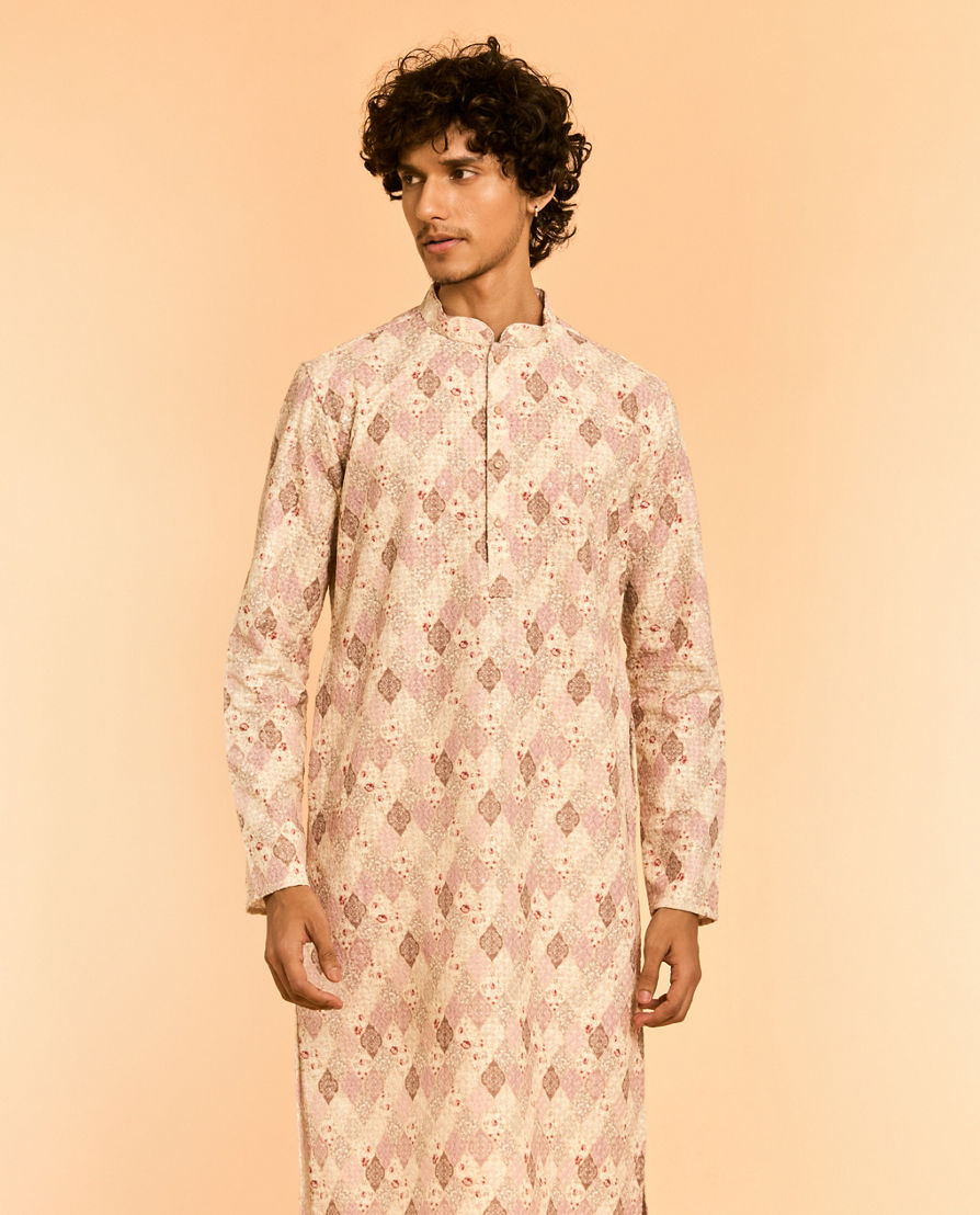Diwas Men Cream Charm Cotton Kurta