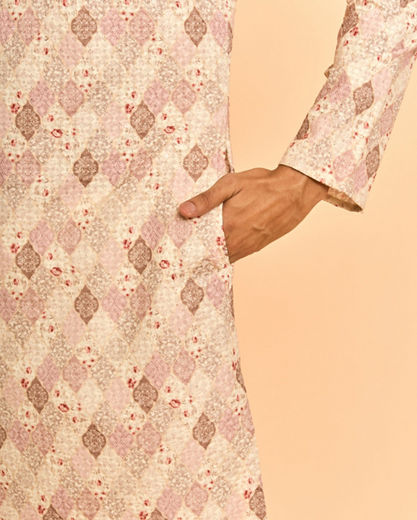 Diwas Men Cream Charm Cotton Kurta