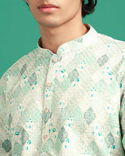 Diwas Men Emerald Celebration Kurta