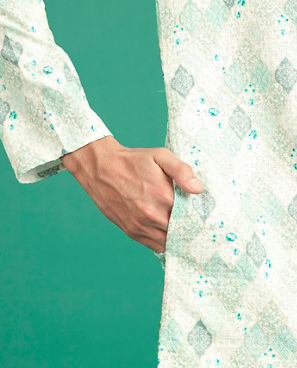Diwas Men Emerald Celebration Kurta