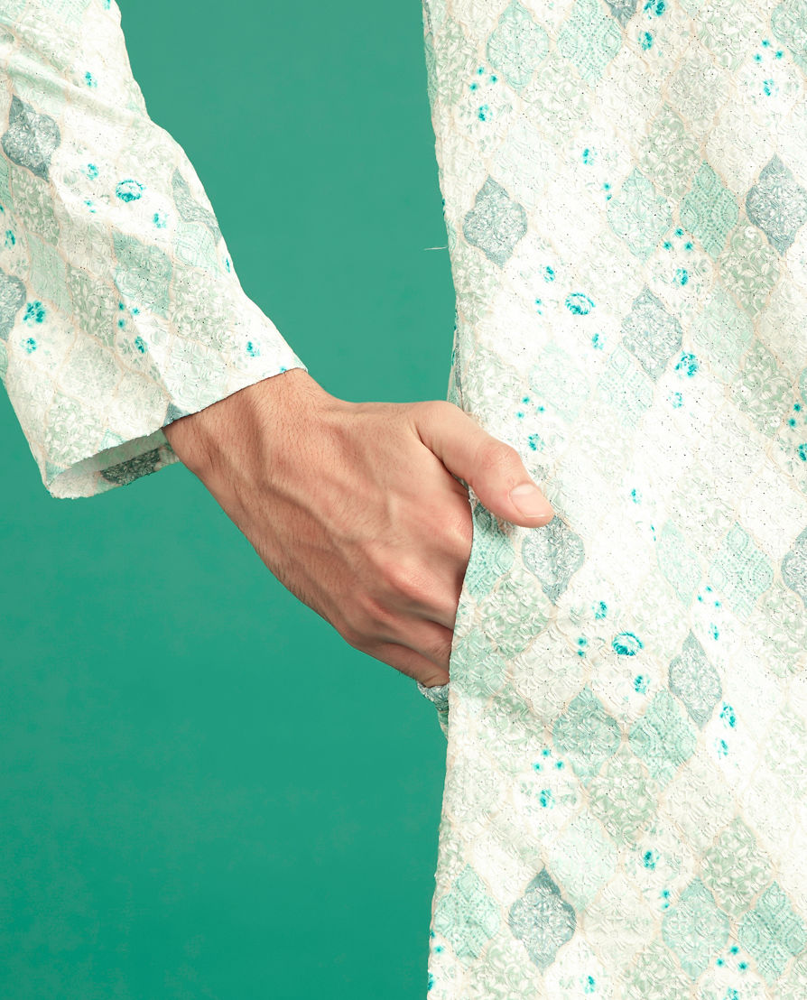 Diwas Men Emerald Celebration Kurta