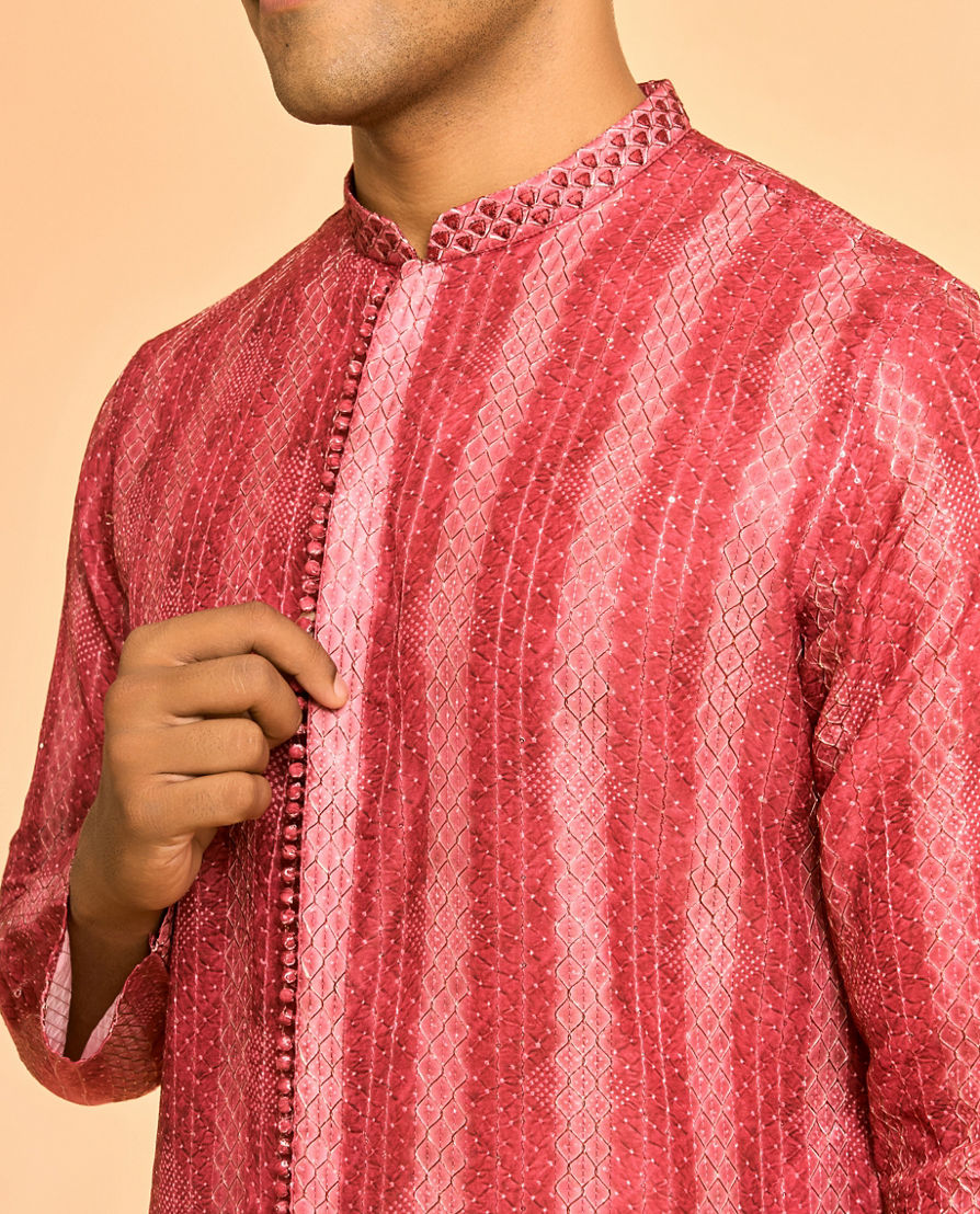 Diwas Men Regal Red Viscose Kurta