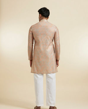 Diwas Men Fawn Festive Kurta