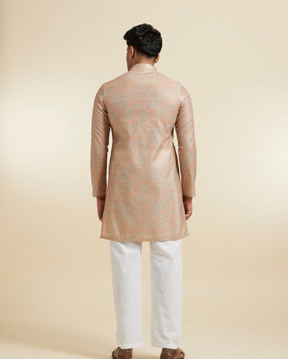 Diwas Men Fawn Festive Kurta
