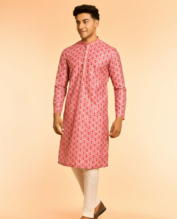 Diwas Men Rani Pink Elegance Kurta