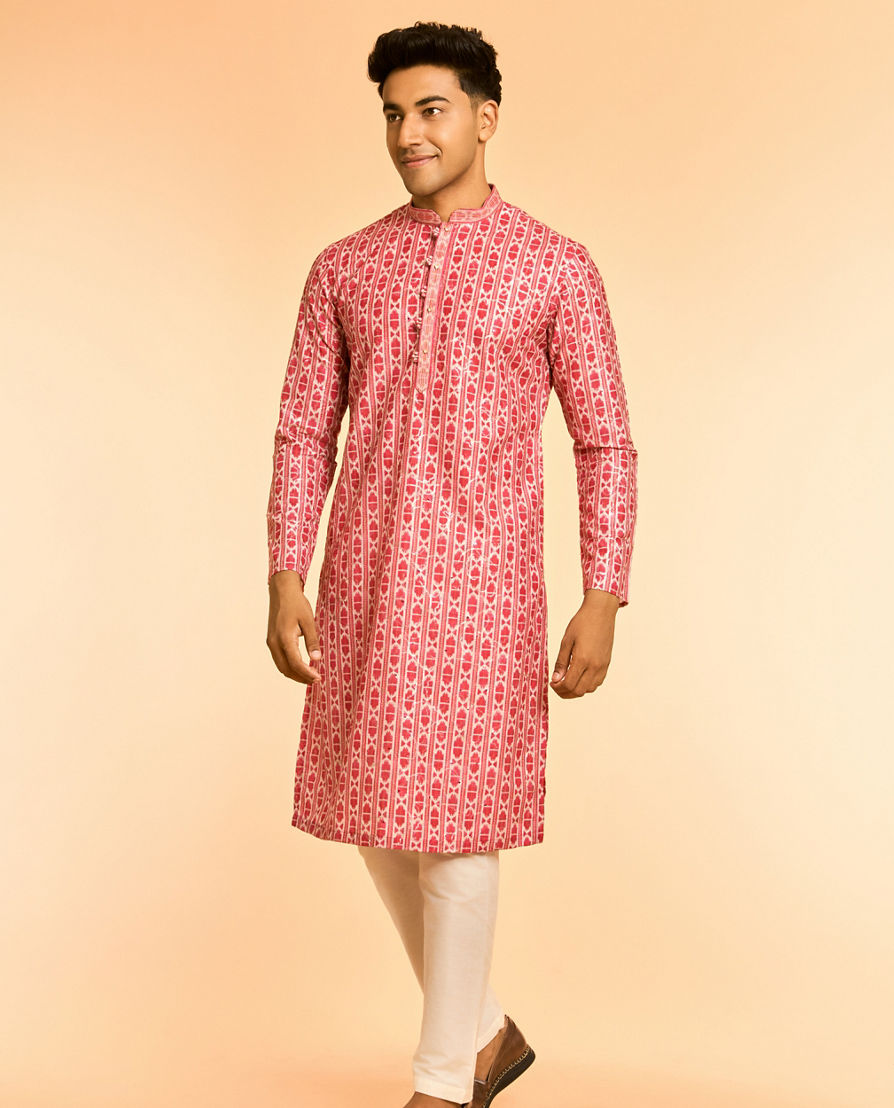 Diwas Men Rani Pink Elegance Kurta