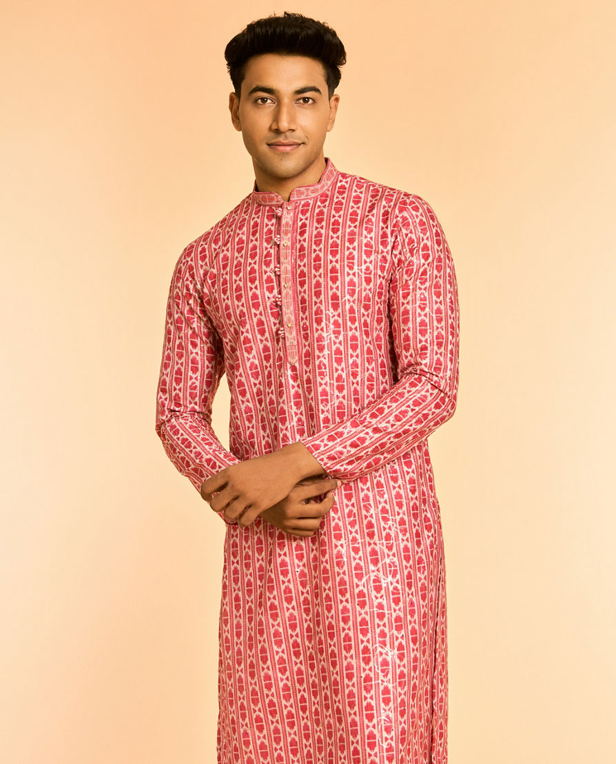 Diwas Men Rani Pink Elegance Kurta