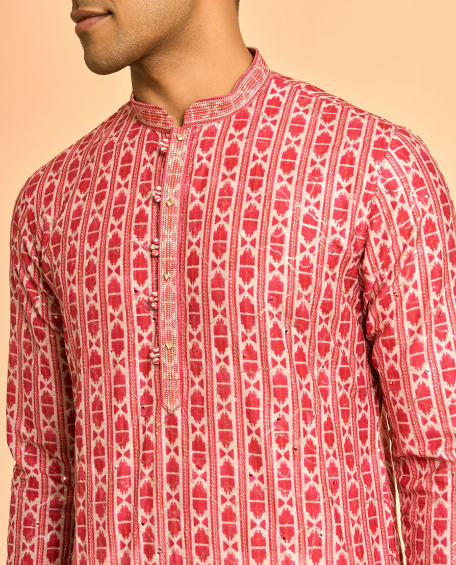 Diwas Men Rani Pink Elegance Kurta