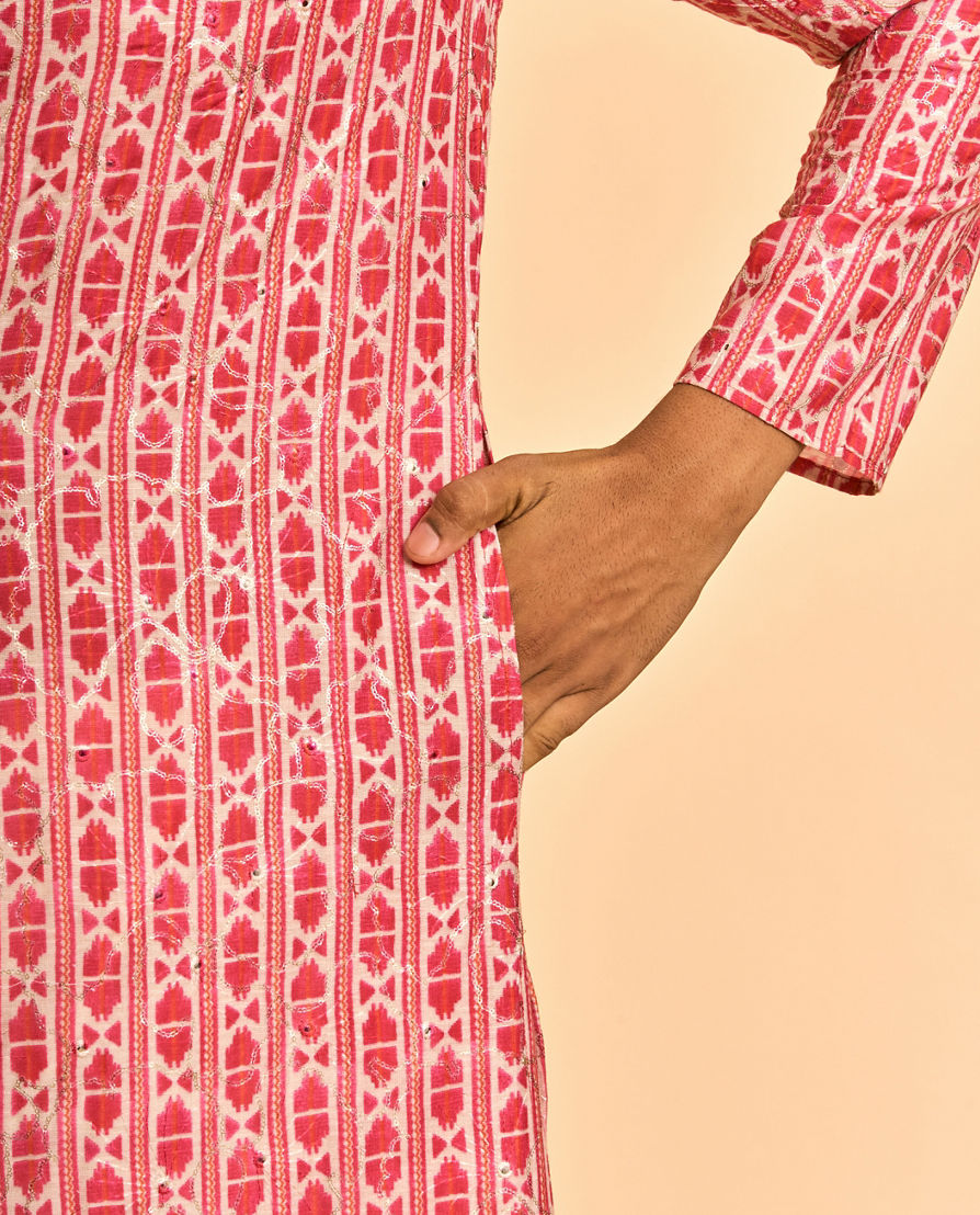 Diwas Men Rani Pink Elegance Kurta