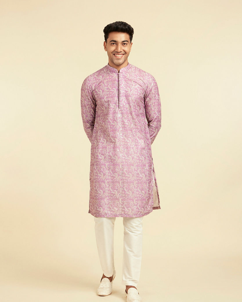 Diwas Men Lilac Elegance Festive Kurta