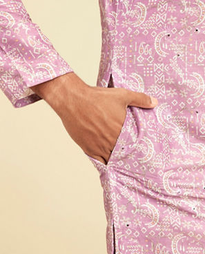 Diwas Men Lilac Elegance Festive Kurta