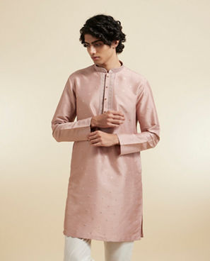 Diwas Men Dusty Pink Elegance Kurta