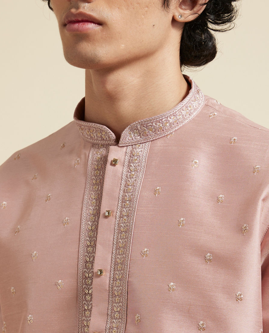 Diwas Men Dusty Pink Elegance Kurta