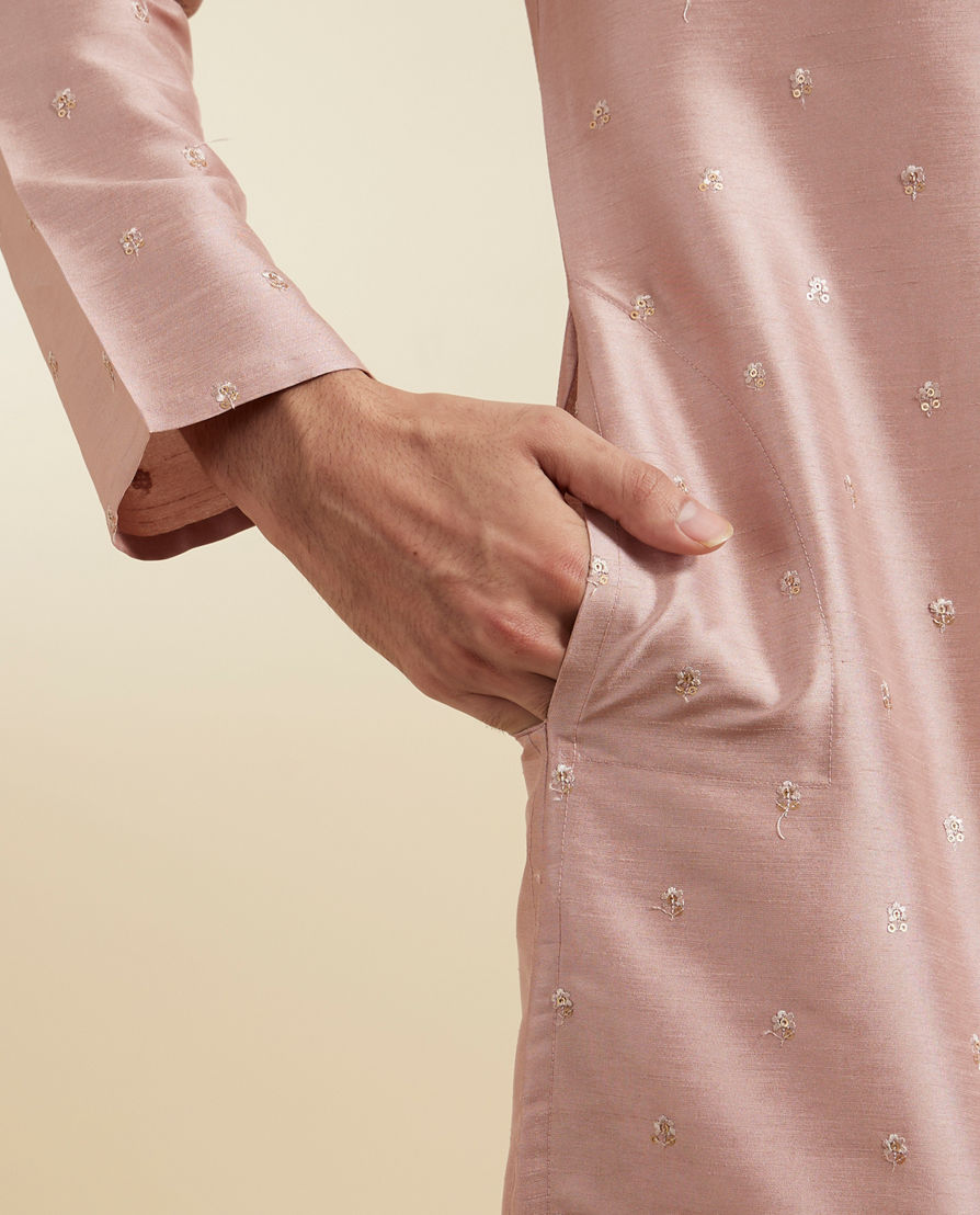 Diwas Men Dusty Pink Elegance Kurta