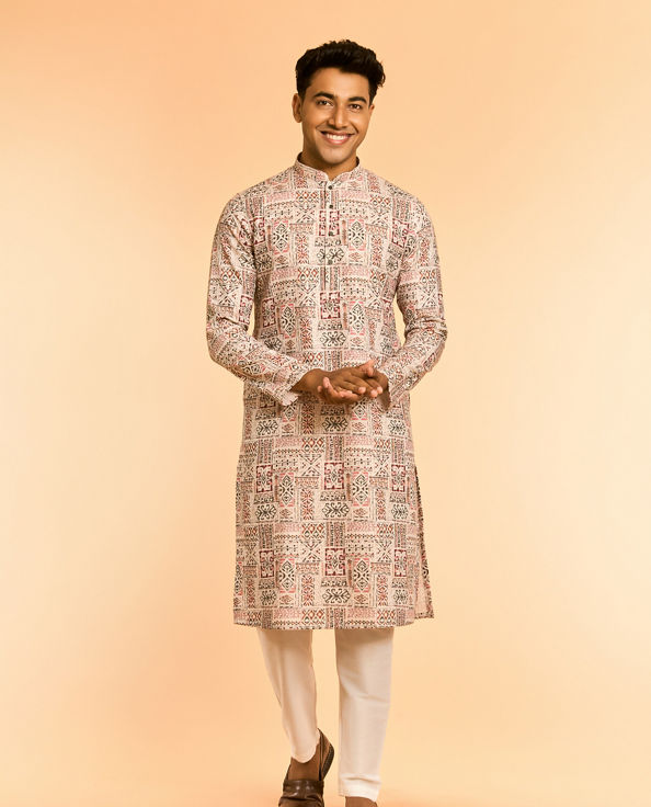 Diwas Men Cream Elegance Kurta