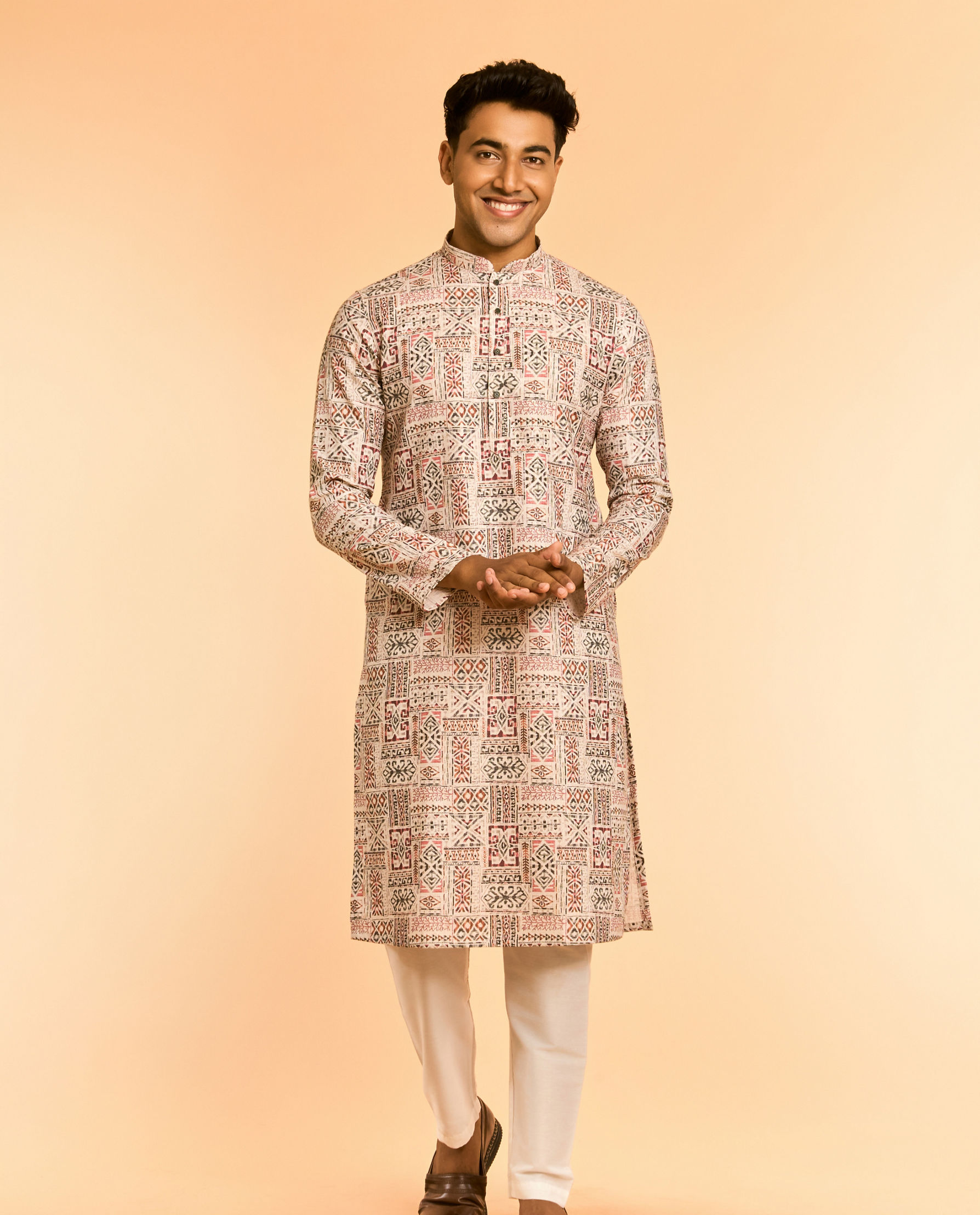 Diwas Men Cream Elegance Kurta