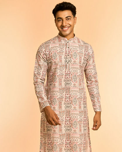 Diwas Men Cream Elegance Kurta