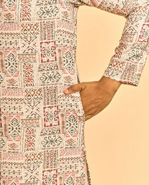 Diwas Men Cream Elegance Kurta