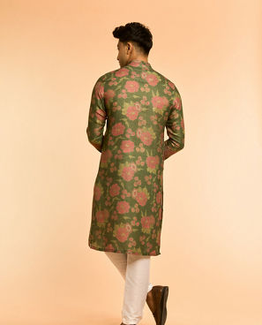 Diwas Men Dashing Dark Green Kurta