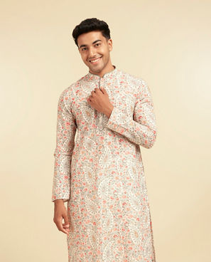 Diwas Men Elegant Cream Kurta
