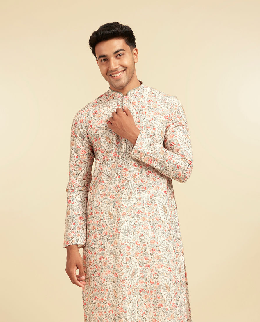 Diwas Men Elegant Cream Kurta